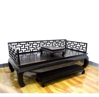 China Strong And Durable Standing Three Piece Chinese Antique Arhat Bed Antique Furniture Flat Layer Classic Modern Solid Wood Elm On Sale for sale