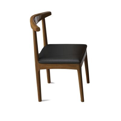 China Wholesale simple and modern solid wood horn dining chair fashion computer desk conference cafe chair lounge office chair for sale