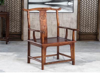 China Traditional All Head Solid Wood Taishi Zen Chair Tea Back Chair Chinese Armchair Ming Style New Simple Chair for sale