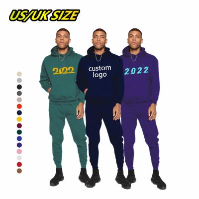 China Cotton Breathable Custom Sports Plus Size Hoodie Set Gym Unisex Cotton Jogging Suits for sale