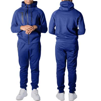 China Breathable Custom Printing Logo Zipper Jogger Set Sport Wear Hoodie And Jogger Set For Men for sale