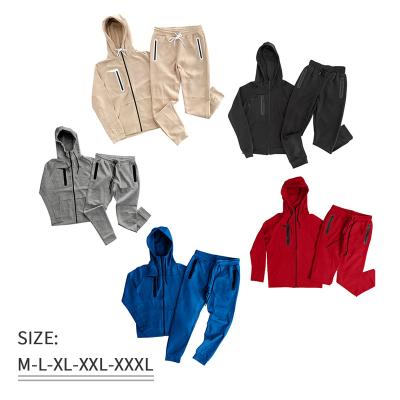 China Breathable Custom Zippered Tracksuits Gyms Set Male Clothing Sweatsuit Men Sweatsuit Two Piece Set for sale