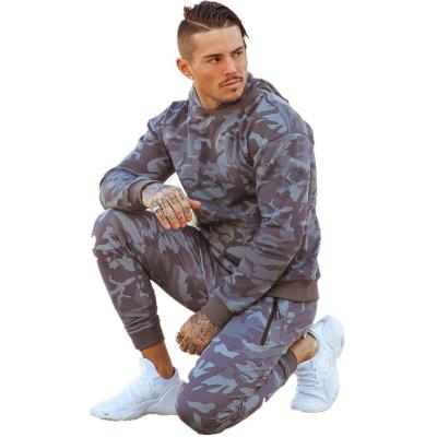 China Wholesale Unisex Cotton Breathable 2 Piece Long Sleeves Camouflage Sweatpants Camouflage Sweatsuit Sets for sale