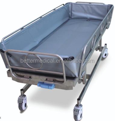 China Crank Traditional Shower Trolley Manual Stainless Steel Traditional Hospital Trolley CE,ISO13485 Enterprise Bathroom,Hospital for sale