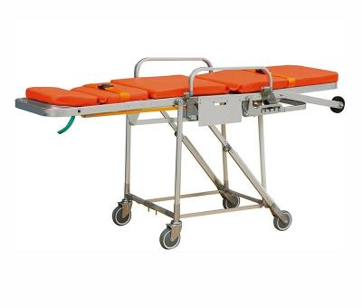 China Equipment Collapsible Medical Portable Emergency Wheels Stretcher Ambulance Aluminum Stretcher for sale