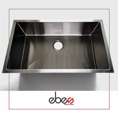 China Without Faucet Black Handmade Kitchen Sink , Stainless Steel Sink , Newest Style Sink CUS3118-9 for sale