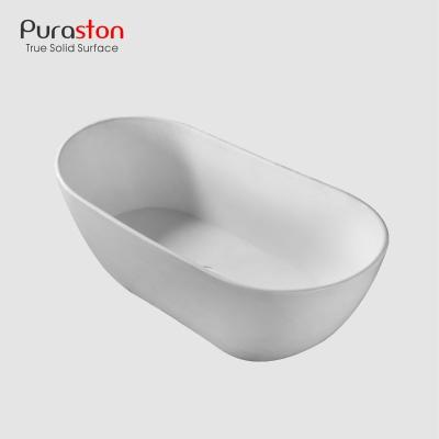 China Puraston Embedded 71 Inch Height Custom Small Artificial Resin Stone Free Standing Acrylic Bathtub For Japan Tub for sale