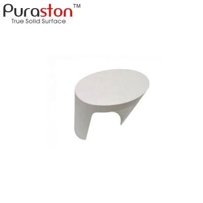 China Modern Oval White Acrylic Shower Stool For Bathroom for sale