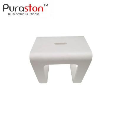 China Vintage modern solid outdoor unique standfree lucite matt white shower bar stools for sale