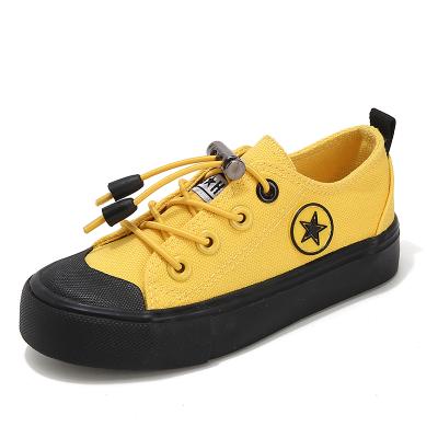 China Wholesale Fashion Round Tennis Kids Canvas Shoes 2021 With Ribbon Boys Trainers Kids Shoes Custom Canvas for sale