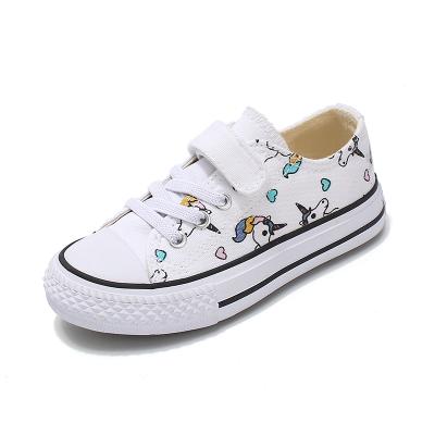 China Round spring Autumn New White Comfortable Plimsolls kids rubber trainers kids shoes canvas shoe 2021 for kids girls for sale