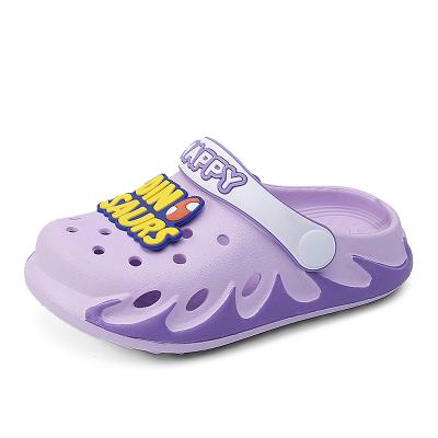 China Flat Slippers EVA Kids Croc Shoes Children EVA Garden Clogs Sandals Target Baby Boy Girls Round Cartoon for sale