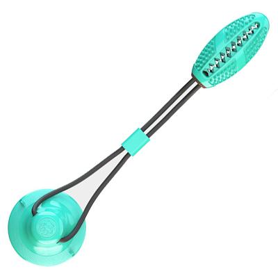 China Sustainable dog molar toys new amazon tpr pet sucker toy bite-resistant ball tooth leaking cleaning device for sale