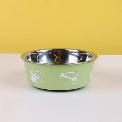 China Non-automatic Pet SuppliesStainless Steel Printing BowlCat BowlCat Pet and Dog Food BowlStainless Steel Pet Bowl for sale