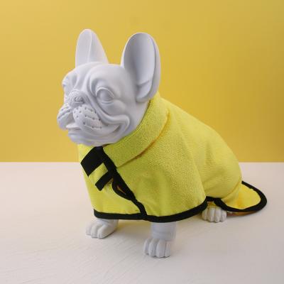 China Dog Grooming Bathrobe Cleaning Bath Towel Dog Towel Coat Dog Beach Stocked Long Robe for sale