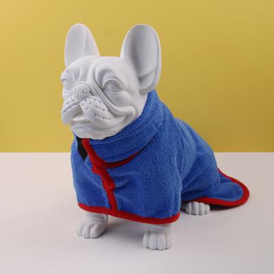 China Stocked Dog Towel Coat Robe Quick-Drying Absorbent Dog Bathrobe For Dogs for sale