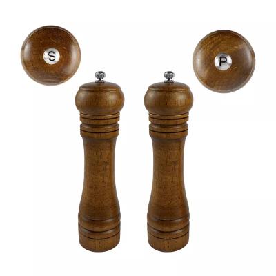 China Factory Price High Quality Handmade Pepper Grinder Wooden Hot Viable Sale Salt Spice Grinder Used For Kitchen for sale