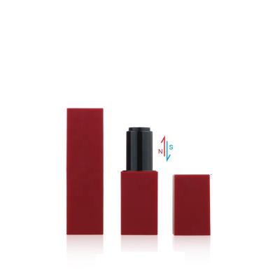 China Luxury design lipstick case square stock square lipstick case low moq lipstick magnetic slim tube wholesale magnetic ready container matte for sale