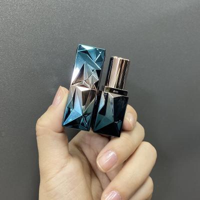 China NEW Diamond Mini Lipstick Packing Metallic Private Lipstick Tubes Square Design Lipstick Mini Container Luxury Elegant Crystal Cute Small Size Tester for sale