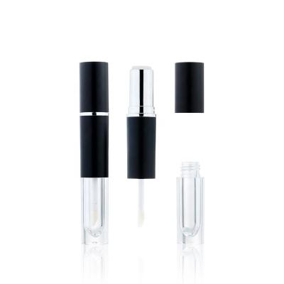 China Double Sides Container For Lipstick And Lip Gloss ZP63419B Custom Logo Cylinder Matte Lipstick Plastic Tube Packaging Vacuum Double Sided Lip Gloss Tube 2.4ml for sale