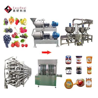 China Factory Fruit Jam Semi Automatic Vacuum Cooker Fruit Fillings Jam Making Machinery Processing Production Line Factory for sale