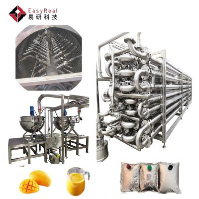 China Factory Best Mango Pulp Juice Beverage Making System Manufacturing Machine Production Line Mango Puree Making Machine for sale