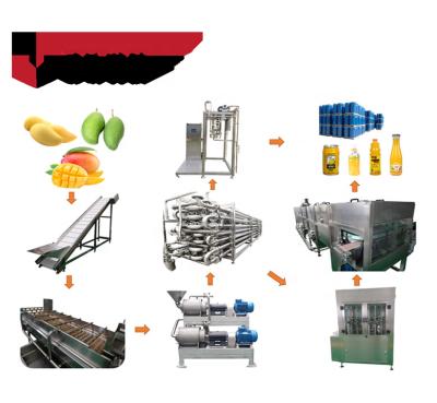 China Small And High Quality Mango Pulp Processing Factory Producing Line Mango Juice Making Machine Costs for sale