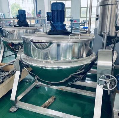 China Industrial Vegetable Processing Plant Steamer or Electric Heating Jacketed Kettle Cooking Jacket Kettle for sale