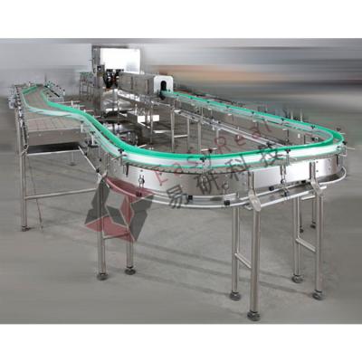 China Heat Resistant Flat Surface Chain Conveyor Beverage Bottle Conveying Belt for sale