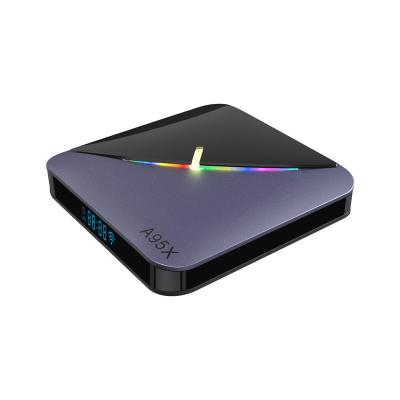 China New H.265 F-3 Amlogic A95X air S905X3 RGB light up 2019 smart tv box 4GB RAM 64GB ROM Android 9.0 set-top box for sale