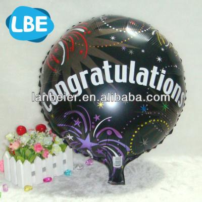 China 18 Inch Black Foil Congratulation Balloon Gift Toy for sale