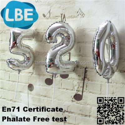 China Numbers Foil Balloons Cheap Large Alphabet Letters And Numbers Decoration Paty Foil Balloons for sale