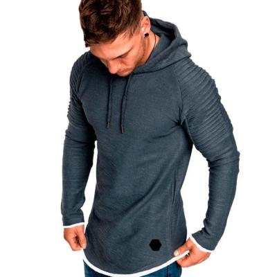 China Anti-wrinkle fashion high quality street long sleeve men's striped hoodie slim top for sale