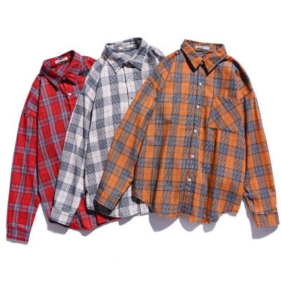 China Plaid Anti-pilling Sleeve Pocket Polyester Cotton Breathable Plaid Shirts Wholesale Custom Men's Long Casual Shirts For Men for sale