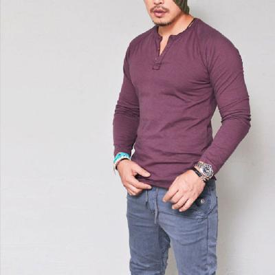 China New Fashion OEM Anti-Wrinkle Cotton Bodybuilding Sports Shirt Sublimation Muscle Men Casual Gym Fit Long Sleeve T-Shirt Sport for sale