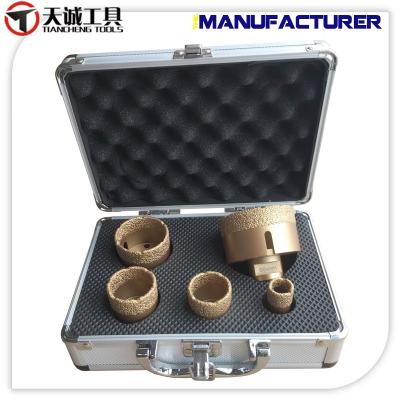 China Masonry Drilling 5PCS M14 Vacuum Welded Diamond Core Drill Bit Set for sale