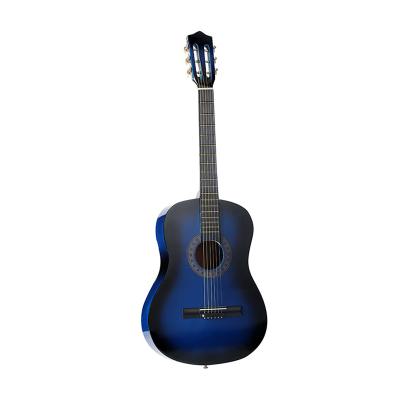 China Basswood factory direct spot wholesale folk men and women 38 inch beginner acoustic guitar novice guitar practicing musical instruments for sale