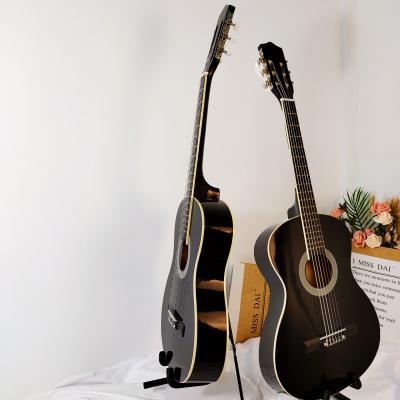 China Wholesale price exquisite classic custom logo maker wooden guitar made in china for sale