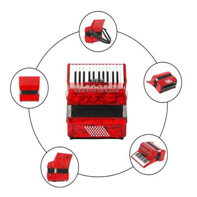 China Wholesale ABS 26 Keys Bass Accordion Keyboard Instrument Piano Accordion Solid Wood + Engineering for sale