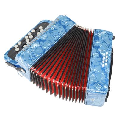 China Professional Playing Teaching 29*31*17CM Keyboard Instrument 22 Keys 8 Bass Button Bass Accordion Bayan Master for sale