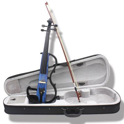 China Cheap Electric Maple 4/4 Violin With Fittings For Beginners Fiddle Stringed Instrument Basswood Electric Violin for sale