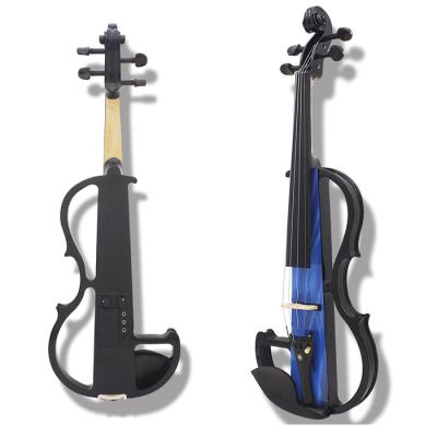 China Maple factory good quality 4/4 colorful electric violin stringed instrument art violin for sale