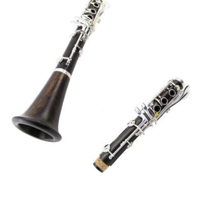 China Hot sale double tube clarinet ebony bass clarinet silver plated high quality regulation B-flat musical instrument for sale