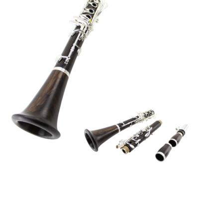 China Silver plated high quality double tube clarinet ebony clarinet musical instrument beginner examination regulatory klarnet B-plate for sale