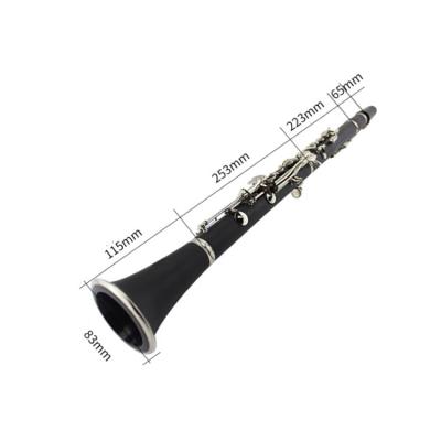 China Silver Plated Ebony Clarinet Musical Instrument Professional B-Plate Playing Clarinet Beginner Exam Double Tube Regulating Clarinet for sale