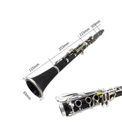 China Silver Plated Silver Ebony Buttons B-Plate Clarinet Musical Instrument Professional Playing Clarinet Beginner Exam Klarinet for sale