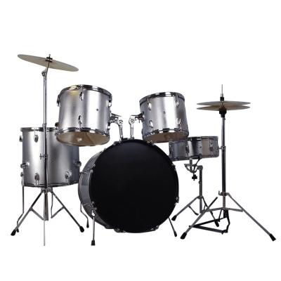 China Hot Cheap Jazz Drums Five Drums Two Performance Christmas Percussion Instrument Drum Set Durable Cymbals Three Cymbals for sale