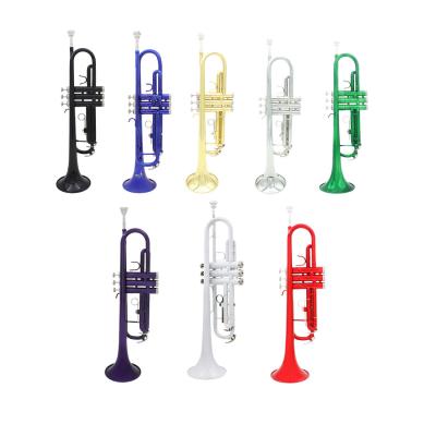 China Wholesale Nickel Plated Flat High Quality Musical Instrument B Color Brass Trumpet for sale