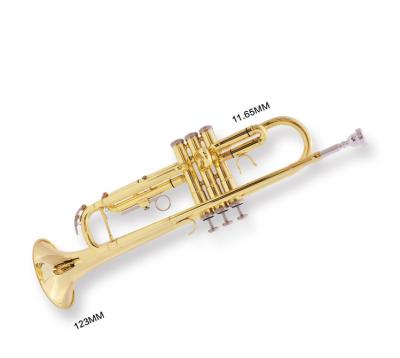 China High Quality OEM Performance Instrument Brass Instrument Silver Plated Professional Gold Lacquer Trumpet for sale