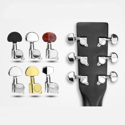 China Wholesale Electric Guitar Knob Acoustic Guitar Acoustic Guitar Fully Enclosed Tuner Tuning Reeler Partially Enclosed Tuning Knob P-005 for sale